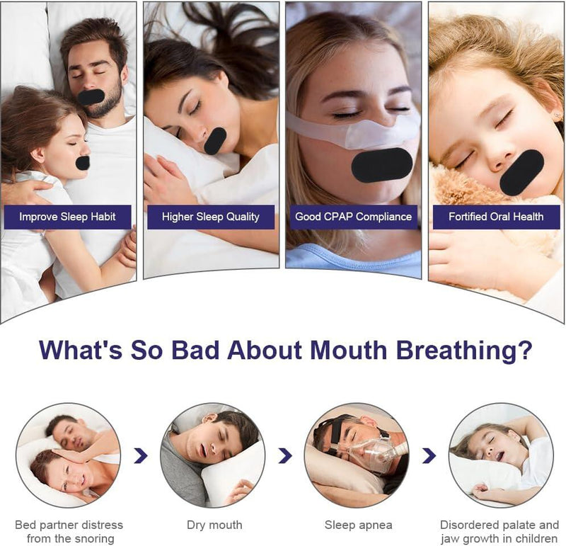 Tiras Bucales Antirronquidos, 30 Tiras para Dormir Antirronquidos
