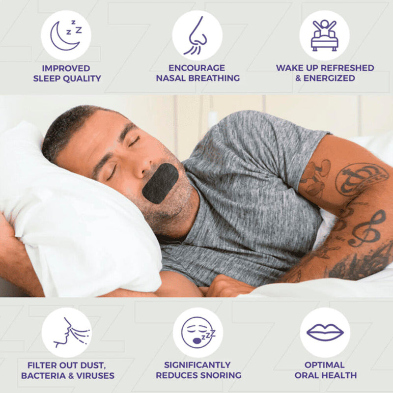 Tiras Bucales Antirronquidos, 30 Tiras para Dormir Antirronquidos